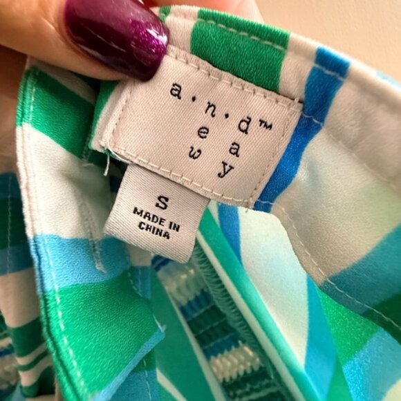 a new day Green and White Striped Jumpsuit - Picture 7 of 8